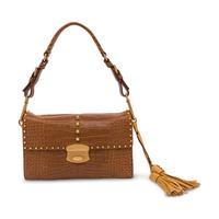 Prada, Vitello Metal Sound Bag in Tobacco Crocodile