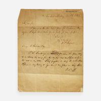 [Literature] Bryant, William Cullen Autograph Poem. signed and Autograph Letter, signed and initialed