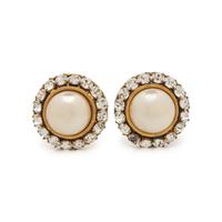 Chanel Faux Pearl Ear Clips