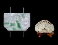 Two Chinese Jade and Jadeite Plaques