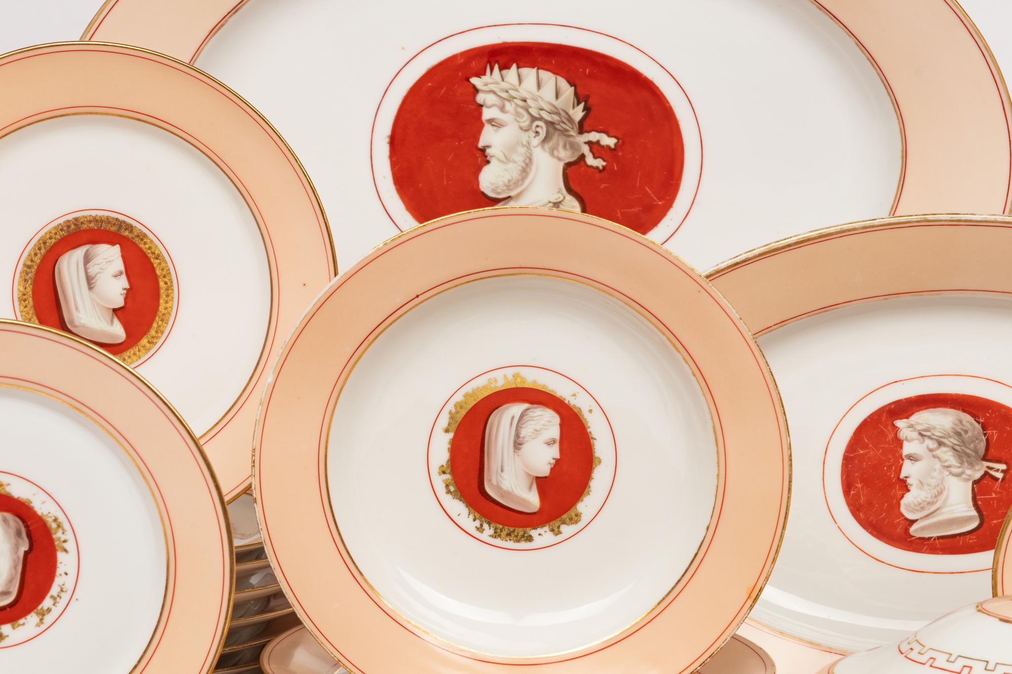A Continental Porcelain Dinner Service