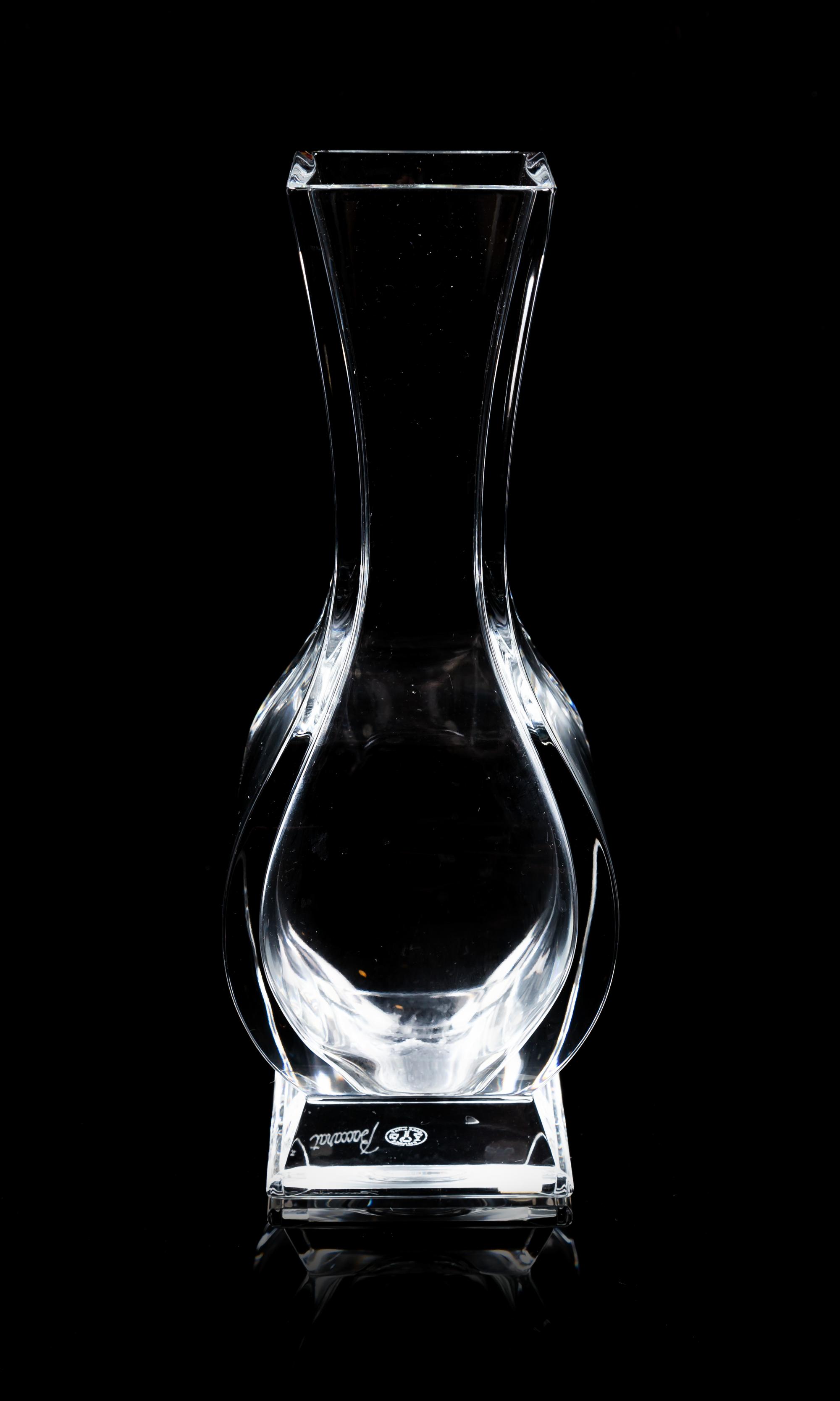 A Baccarat Tall Vase Height 10 inches.