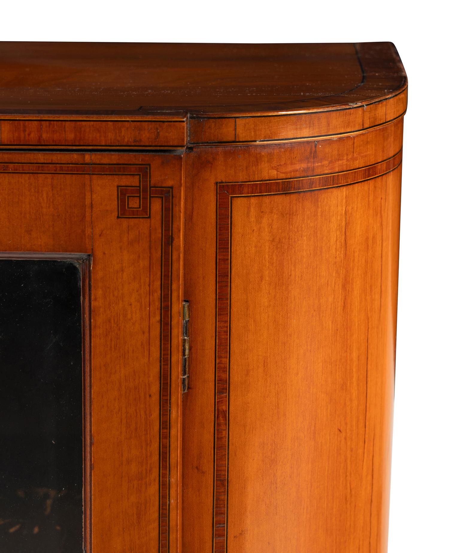 A George III Satinwood Bookcase