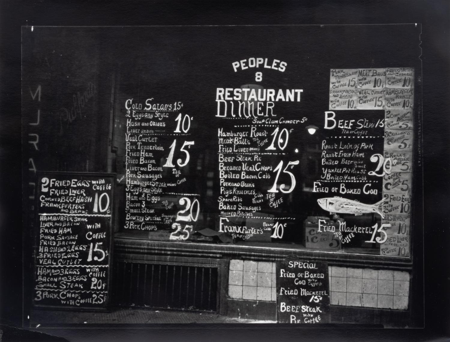 Walker Evans (1903-1975) Lunchroom on the Bowery, New York City, c. 1933