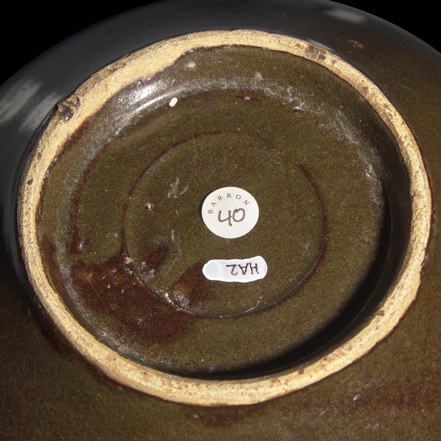 A Chinese Iron-Brown-Decorated Teadust-Glazed Vase, Jin Dynasty 金 茶葉末釉鐵鏽花紋小口瓶