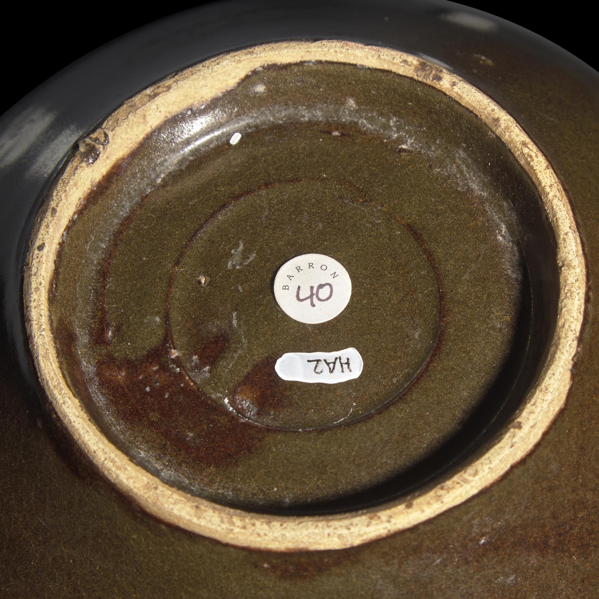 A Chinese Iron-Brown-Decorated Teadust-Glazed Vase, Jin Dynasty 金 茶葉末釉鐵鏽花紋小口瓶