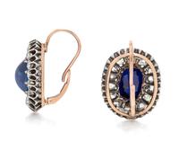 SAPPHIRE AND DIAMOND EARRINGS