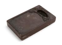 A Chinese Carved Hardstone Ink Stone, Width 6 5/8 inches.