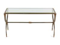 A French Steel and Brass Low Table in the Style of Maison Jansen