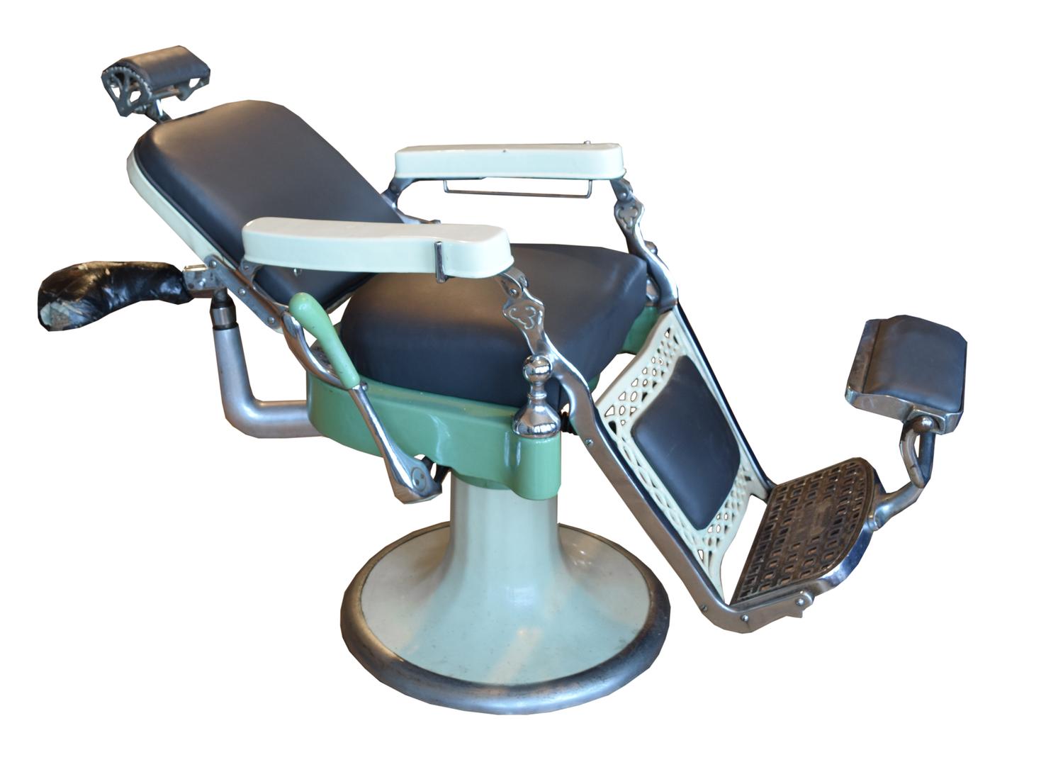 An Emil J Paidar Barber Shop Chair 29" W x 57" D x 40" H — United States, Circa 1920