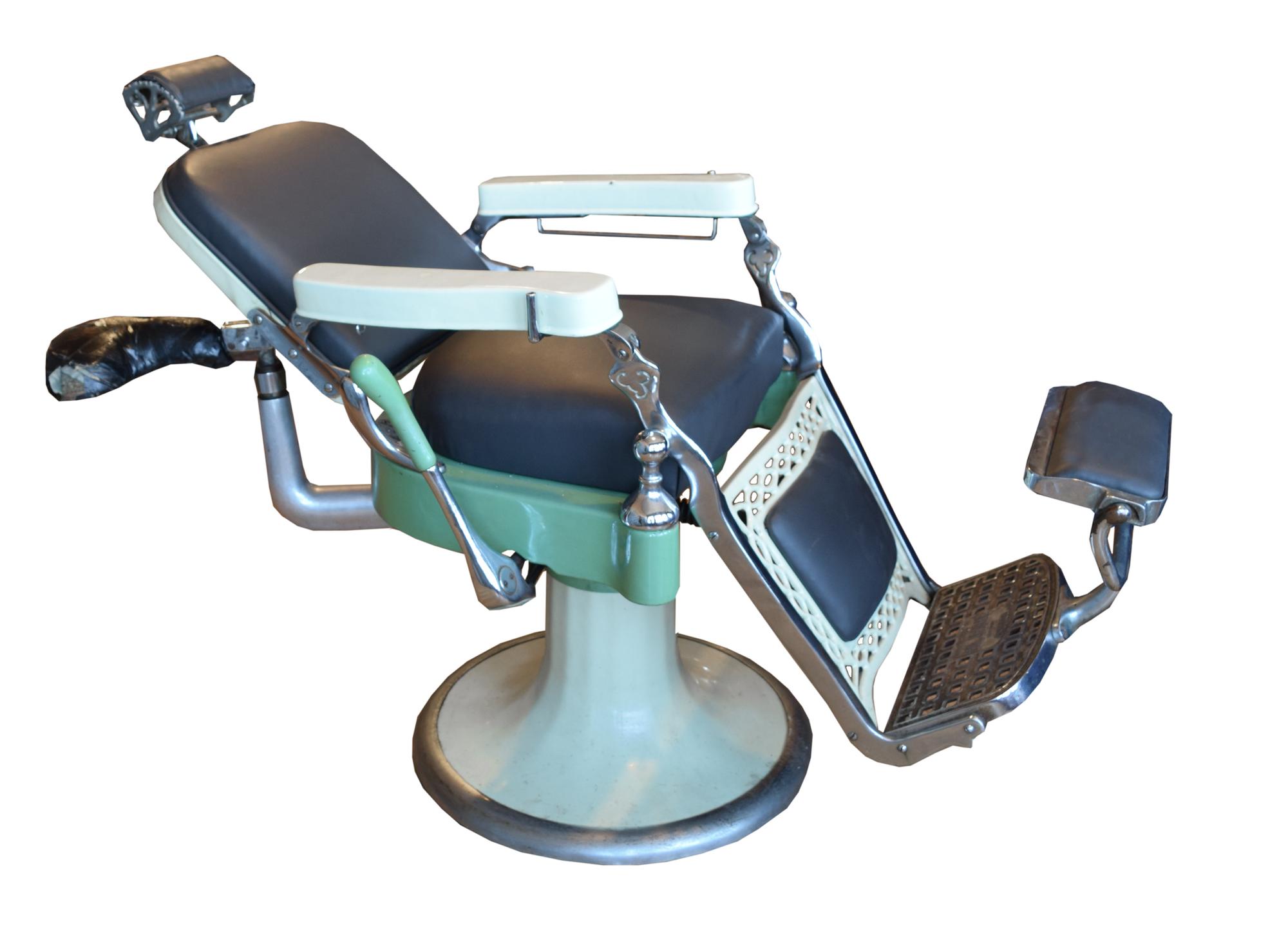 An Emil J Paidar Barber Shop Chair 29" W x 57" D x 40" H — United States, Circa 1920