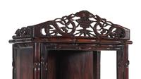 A Chinese Export Hardwood Displaying Cabinet