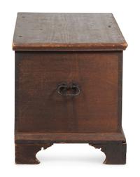 A Chippendale Wrought-Iron Mounted Painted Poplar and Pine Dower Chest