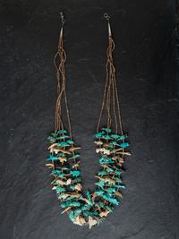 Pair of Multi-strand Zuni Fetish Necklaces and Earrings