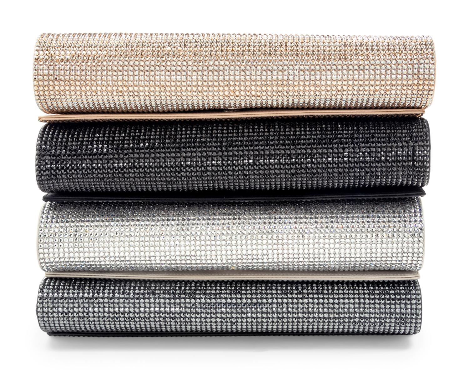 Four Judith Leiber Ritz Fizz Crystal Clutch Bags