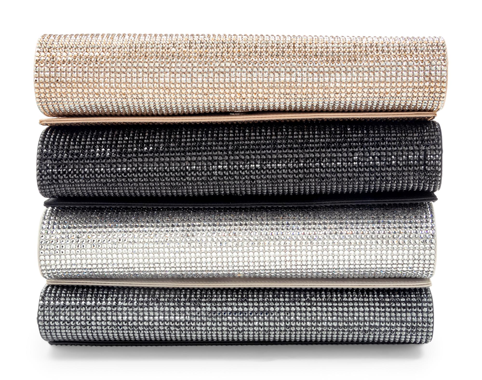 Four Judith Leiber Ritz Fizz Crystal Clutch Bags