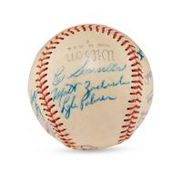 A 1949 Oakland Oaks Team Signed Autograph Baseball Featuring George Kelly and Billy Martin (JSA Letter of Authenticity)