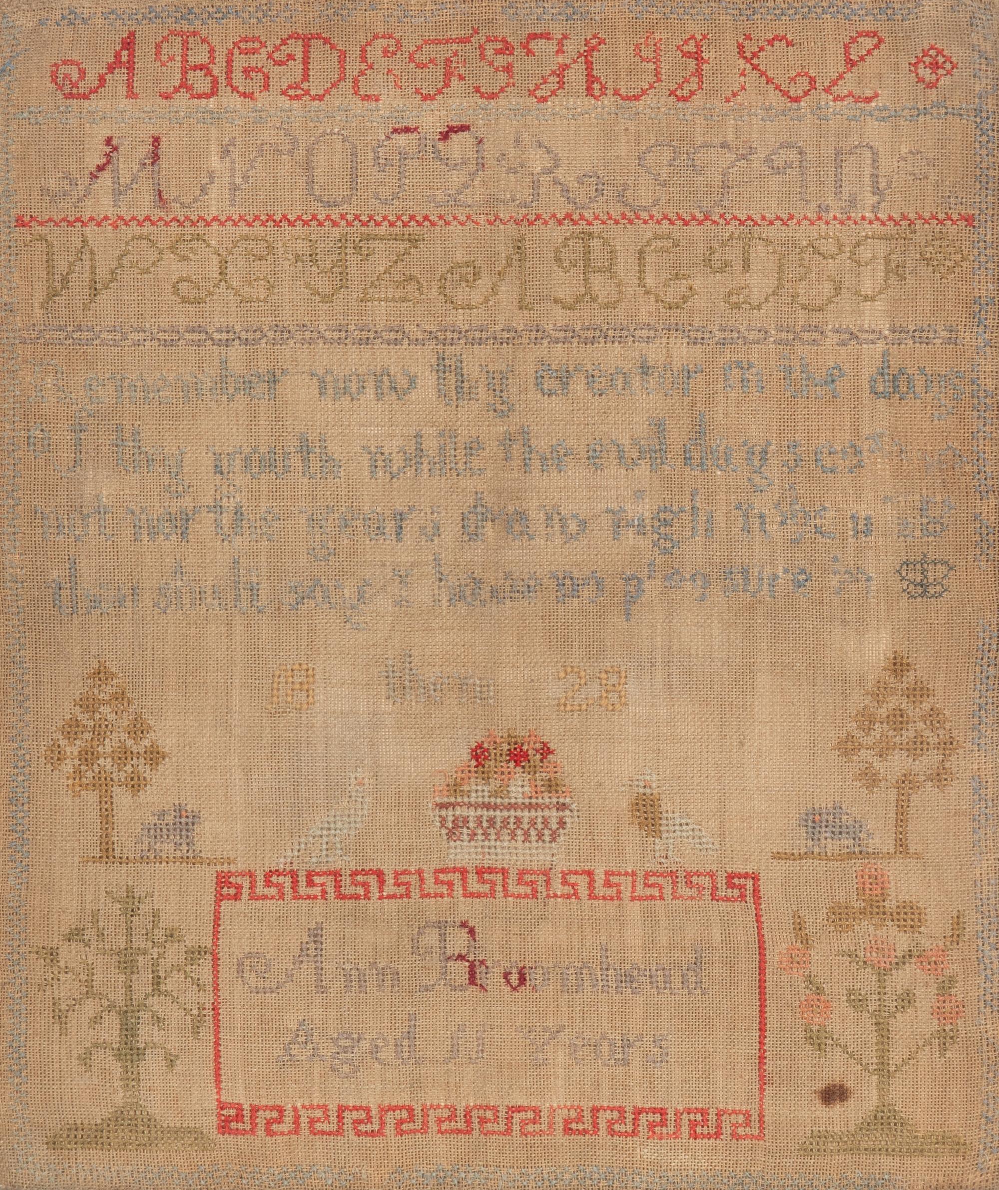 Four English Needlepoint Samplers