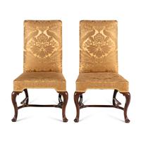 A Pair of George I Walnut Side Chairs