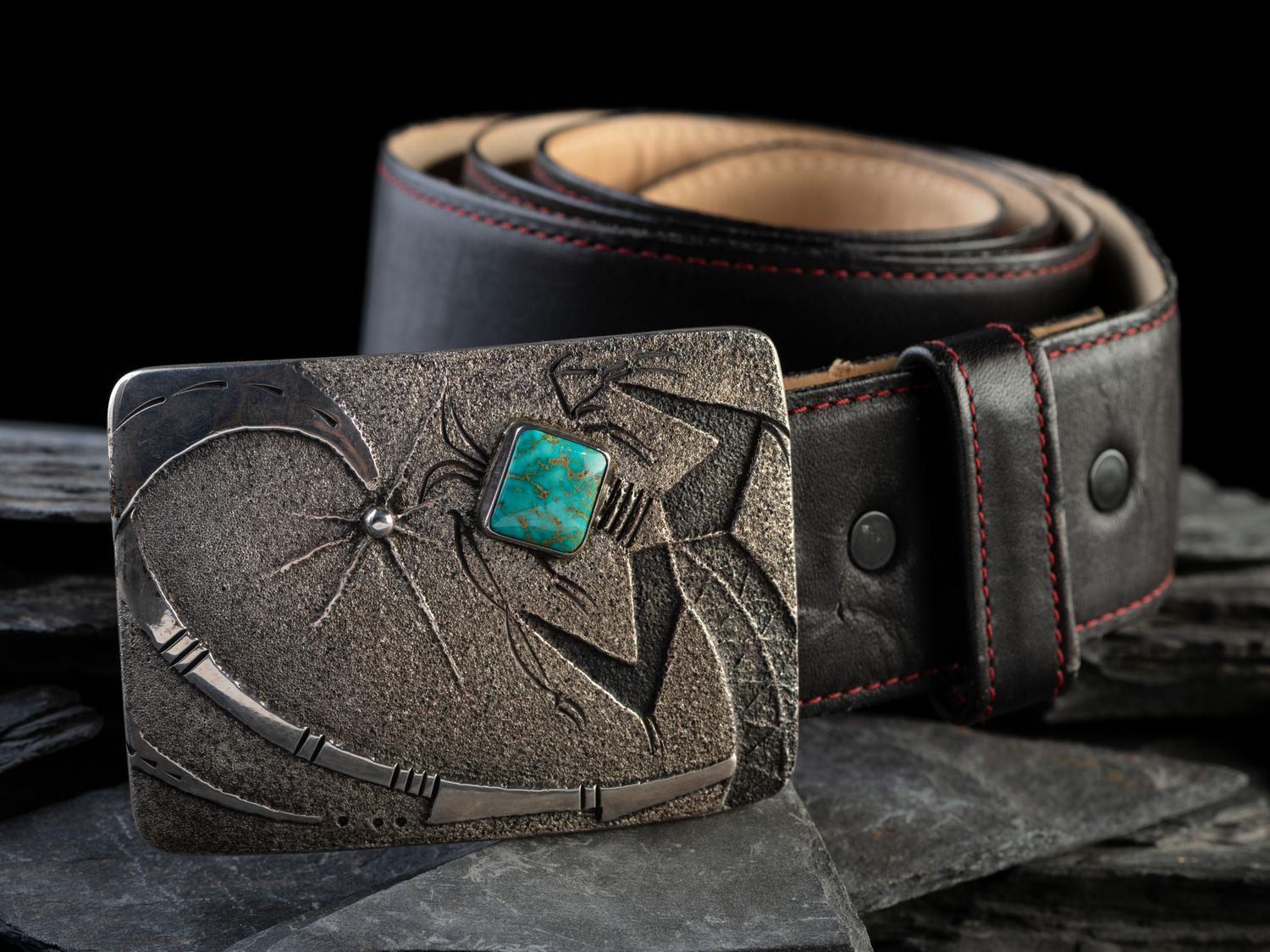 Tufa Cast Silver Yeibichai Belt Buckle