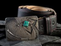 Tufa Cast Silver Yeibichai Belt Buckle