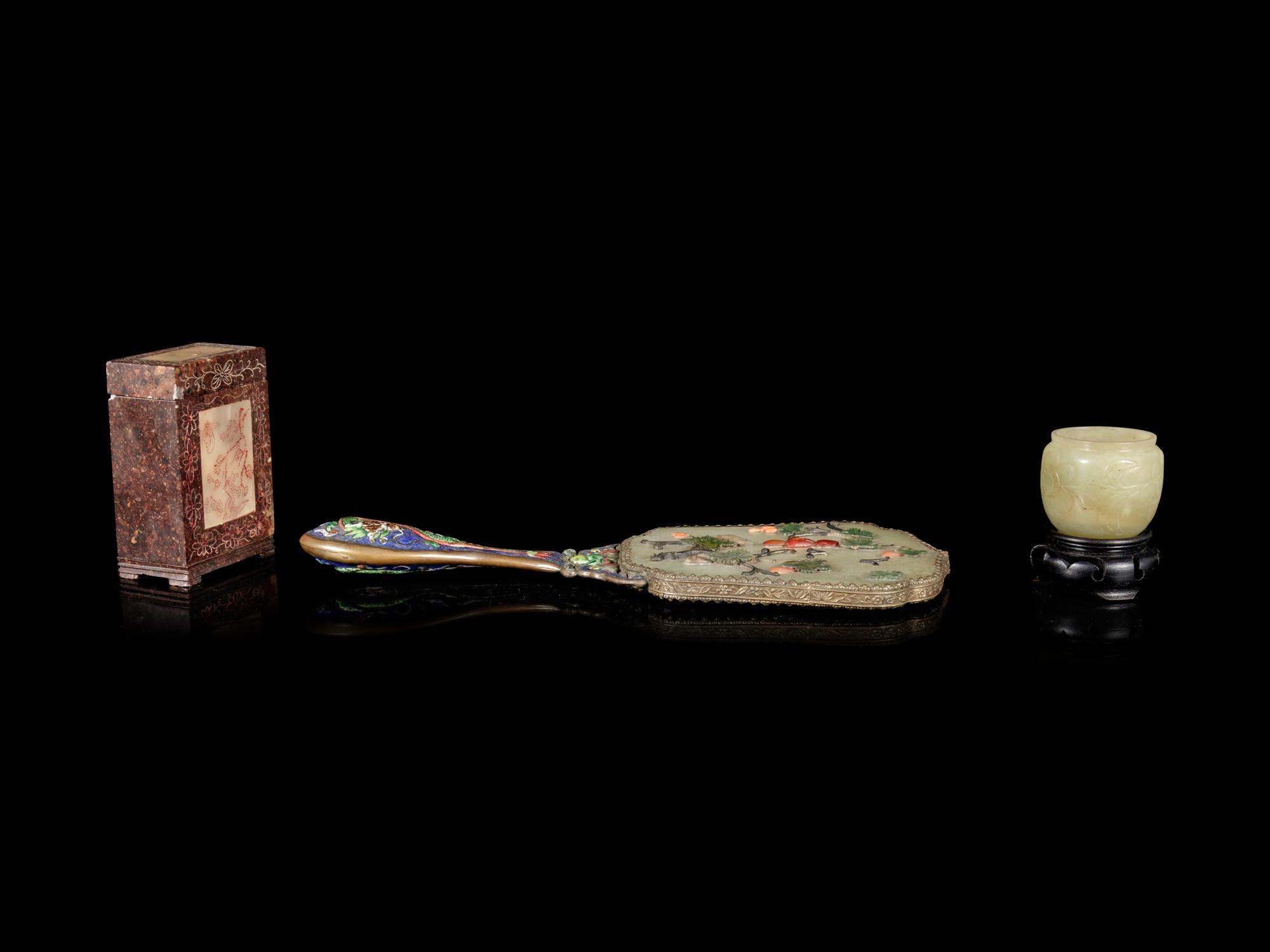 Three Chinese Jade and Hardstone Articles