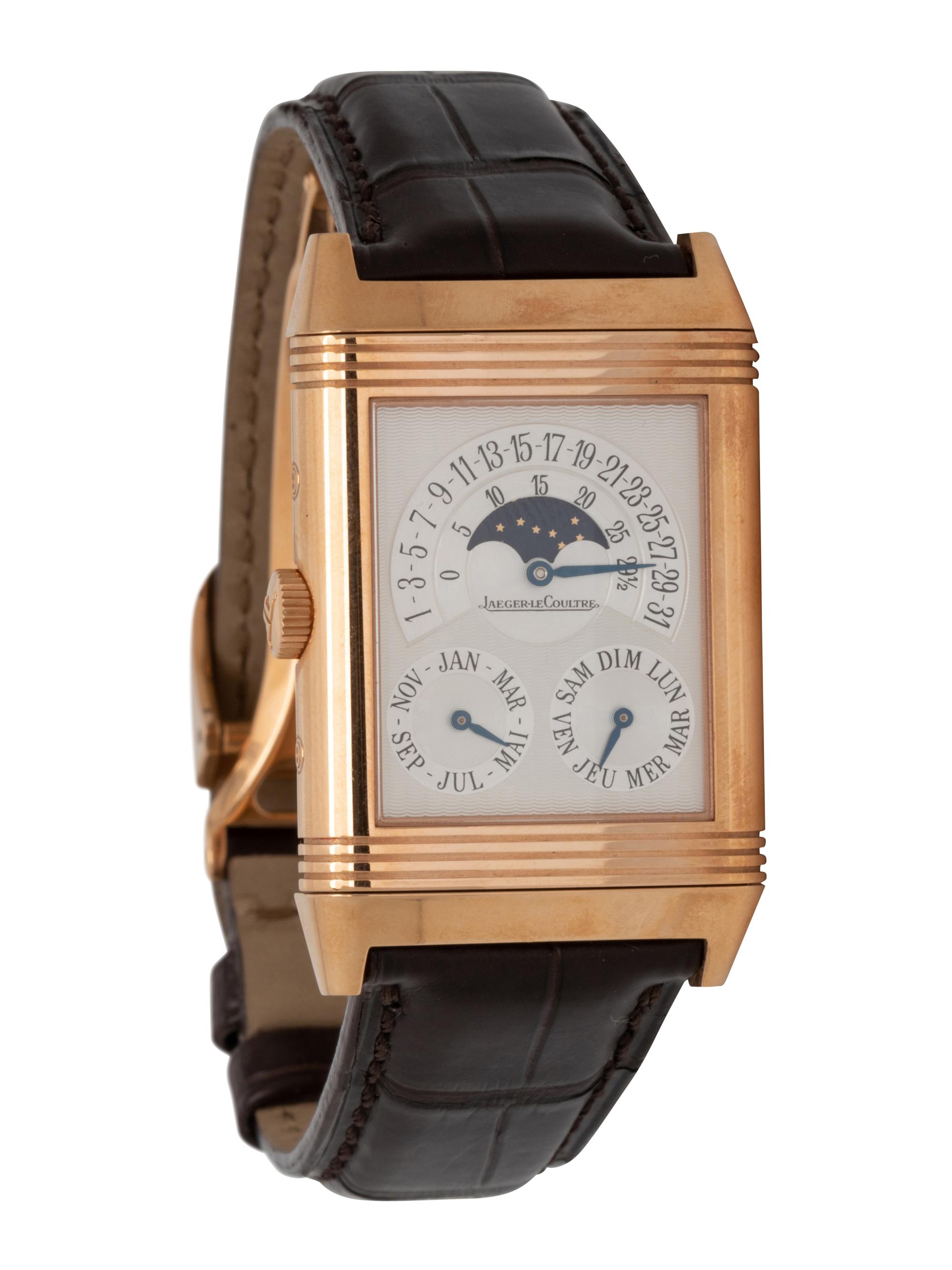 JAEGER-LECOULTRE, REF 270.2.55 18K YELLOW GOLD 'REVERSO QUANTI È ME PERPÉTUEL' RETROGRADE WATCH