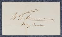 [CIVIL WAR]. SHERMAN, William Tecumseh (1820-1891). Clipped signature with CDV.