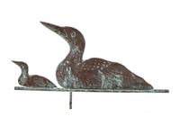 A Molded Copper Loon Weathervane