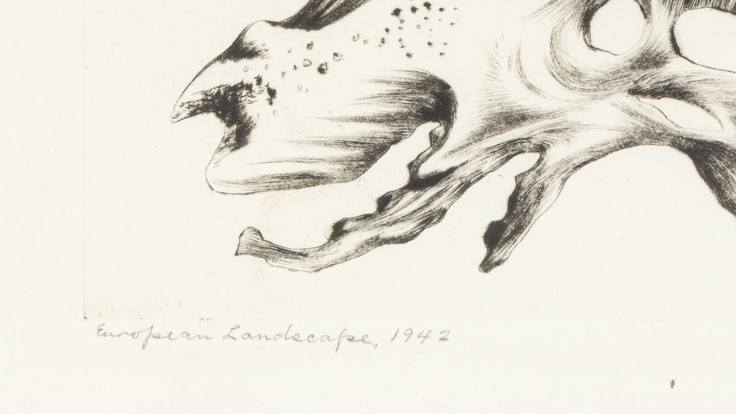 European Landscape , 1942 and City Landscape , 1943 (two works)