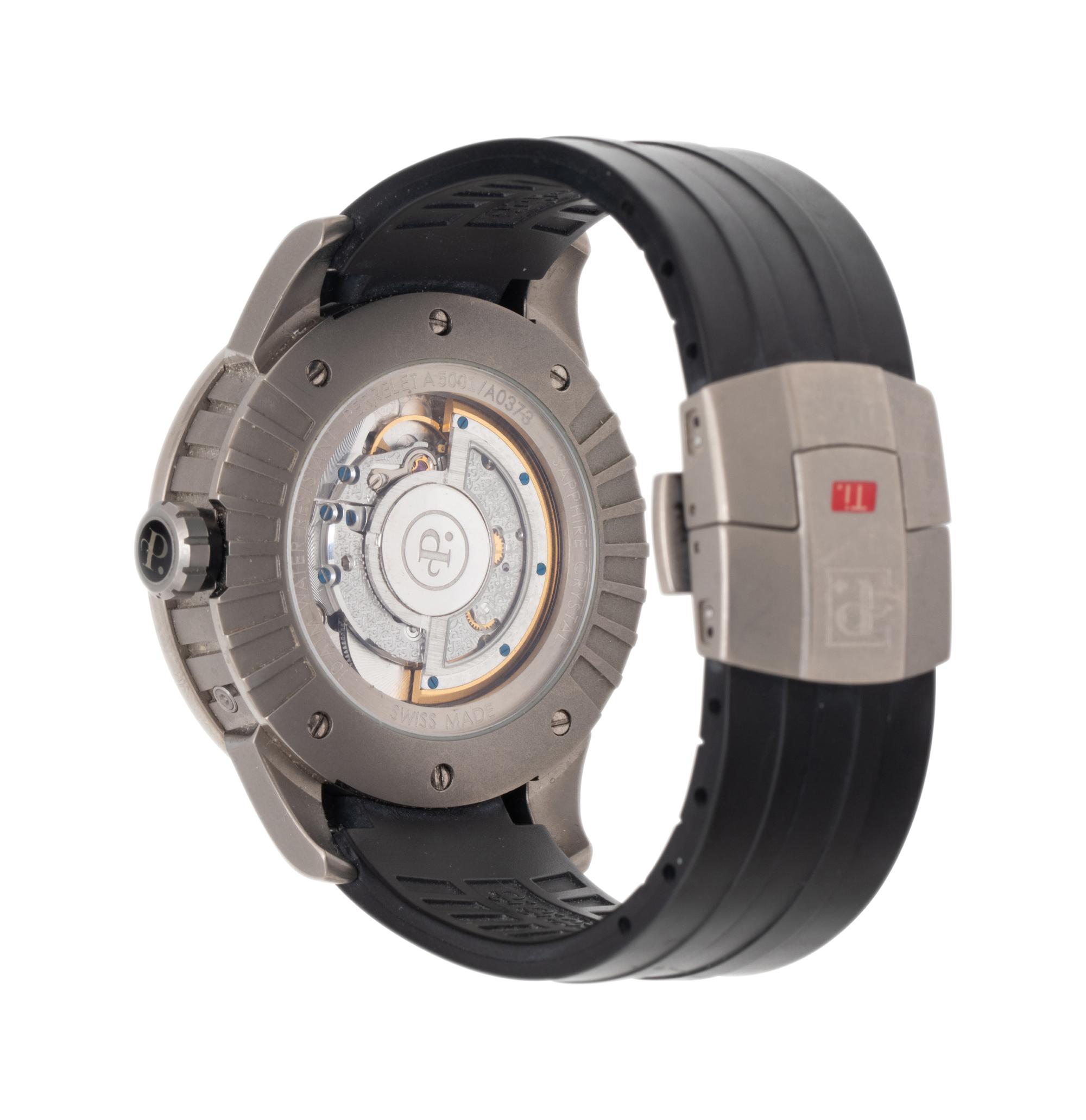 PERRELET, REF. 15001 TITANIUM 'REGULATEUR RETROGRADE' DATE WATCH
