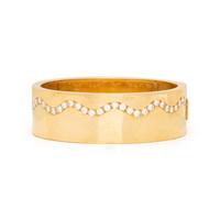 YELLOW GOLD AND DIAMOND BANGLE BRACELET