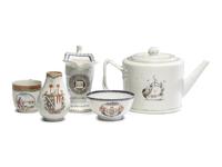Six Chinese Export Porcelain Armorial Articles