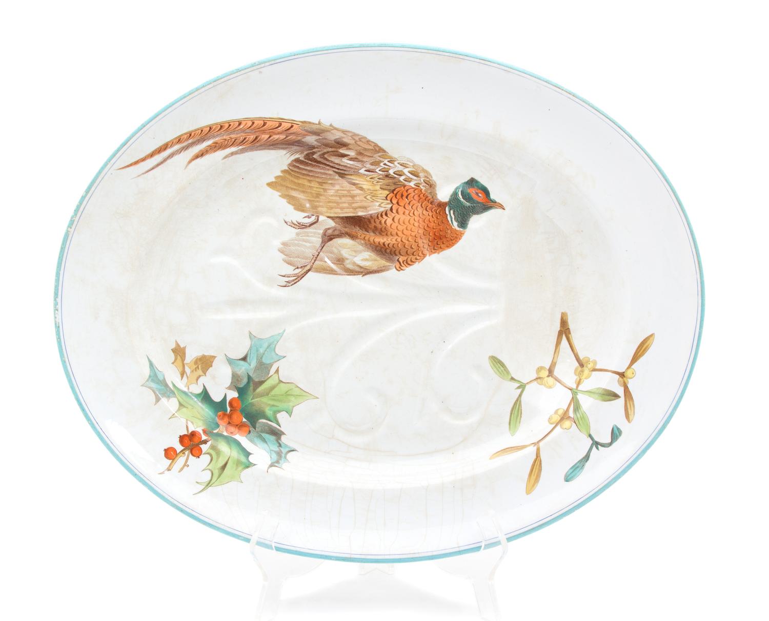 An English Porcelain Serving Platter Length 20 inches. — 20TH CENTURY