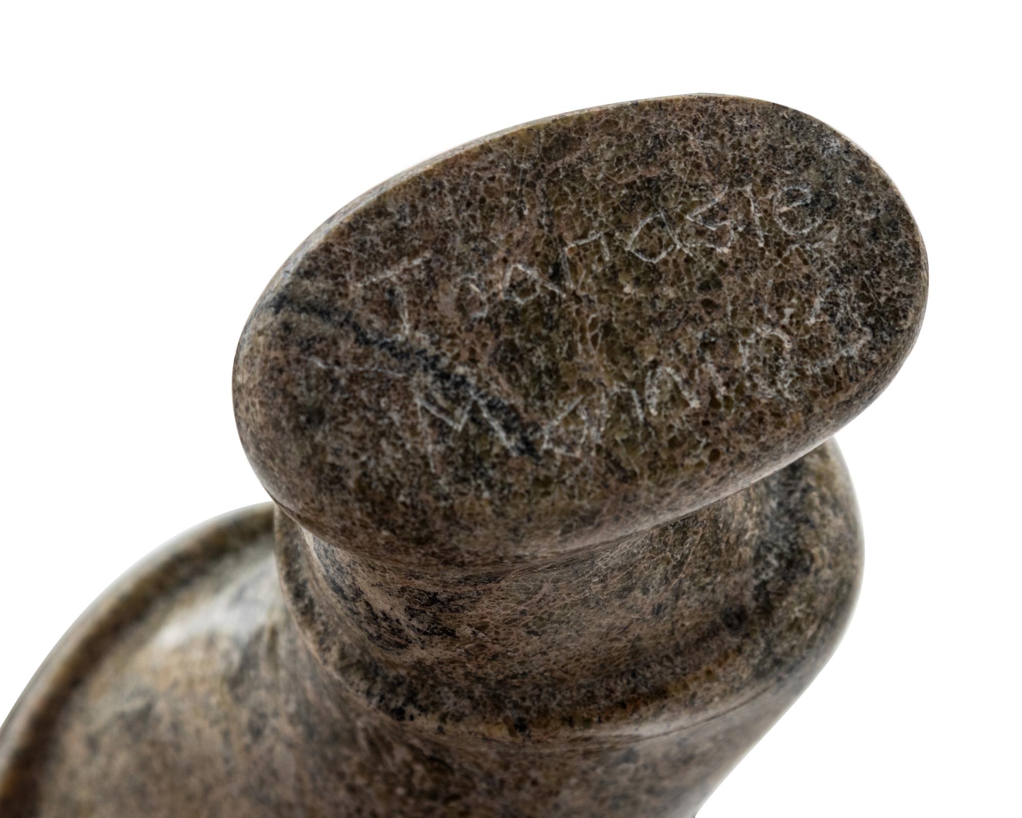 Three Inuit Carved Stone Figures
