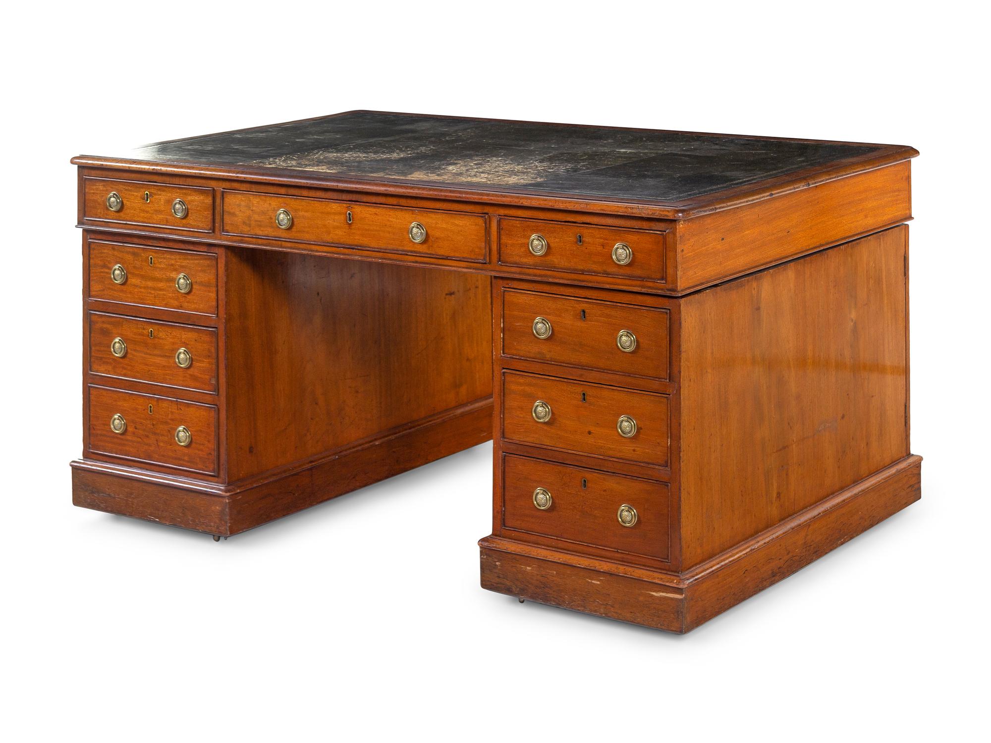 An Edwardian Mahogany Partners Desk