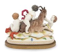 A Volkstedt Porcelain Figural Group