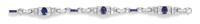 A Platinum, Sapphire and Diamond Bracelet, Circa 1950, 14.80 dwts.