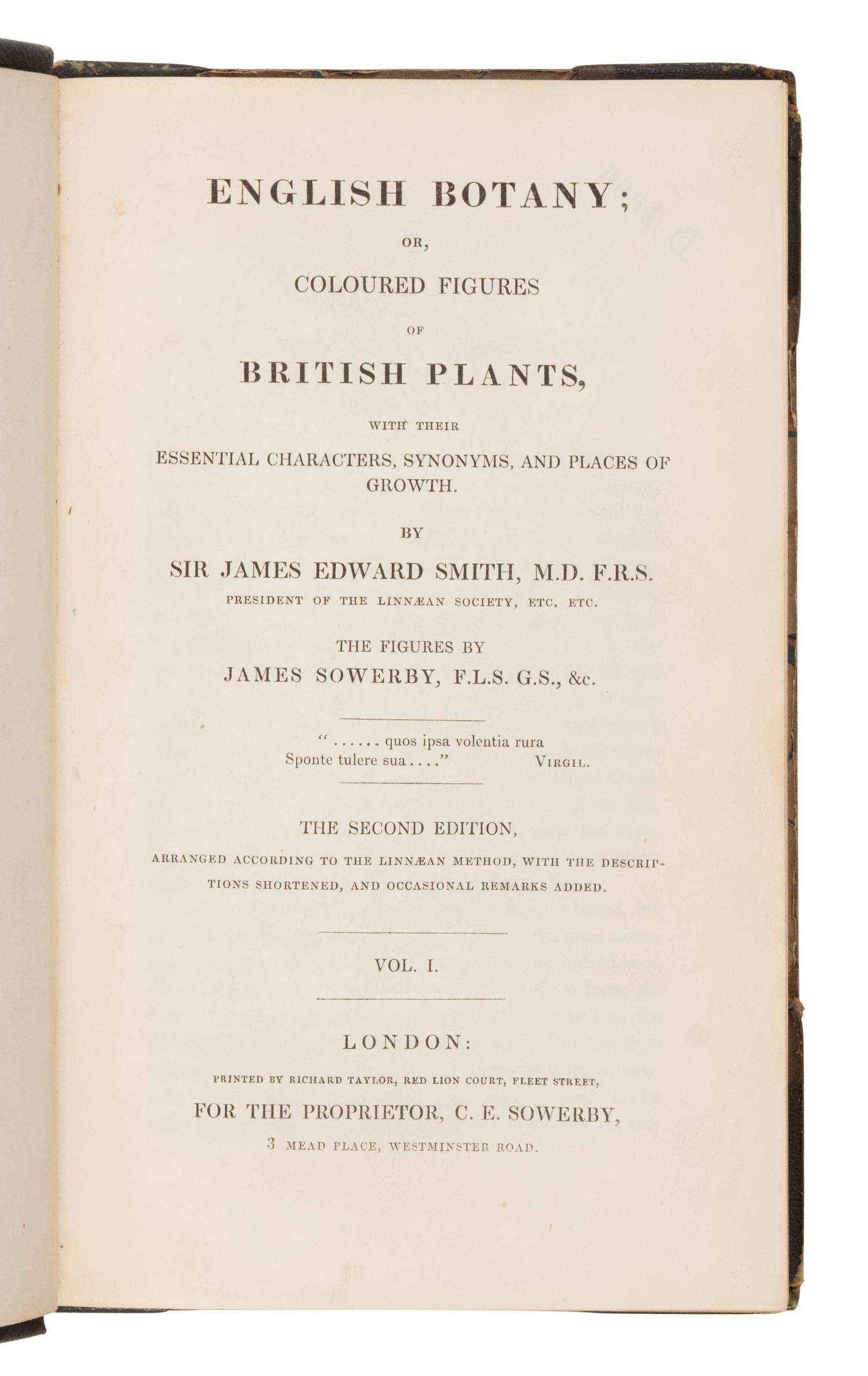 [Natural History] Sowerby, James and James Edward Smith. English Botany