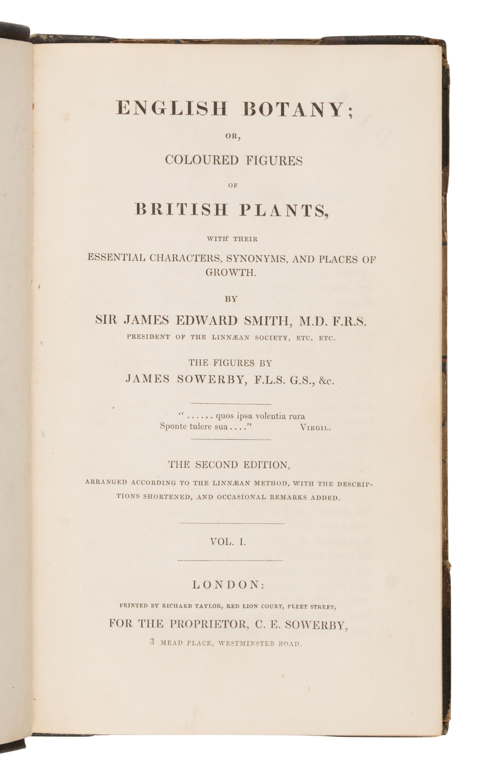 [Natural History] Sowerby, James and James Edward Smith. English Botany
