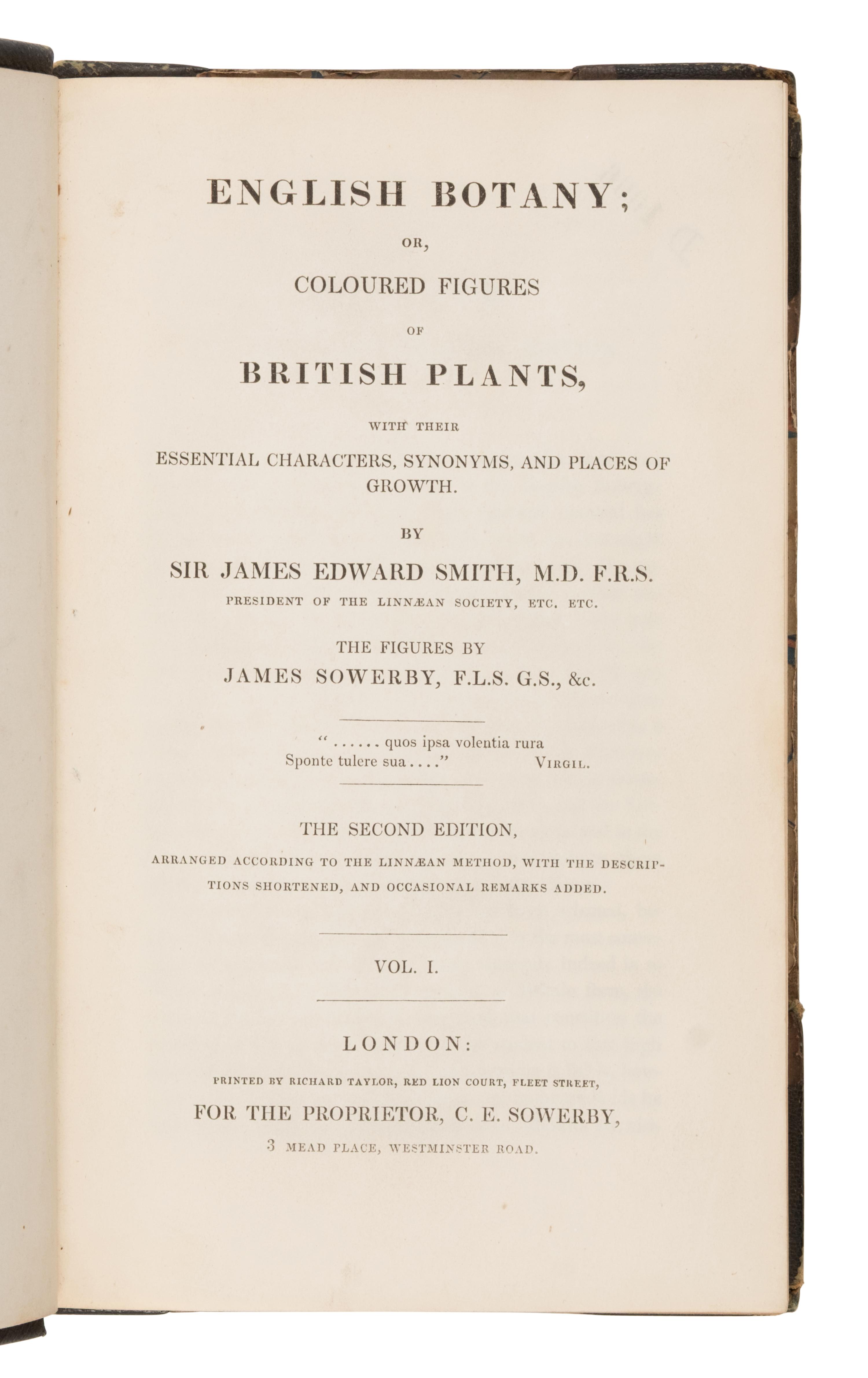 [Natural History] Sowerby, James and James Edward Smith. English Botany