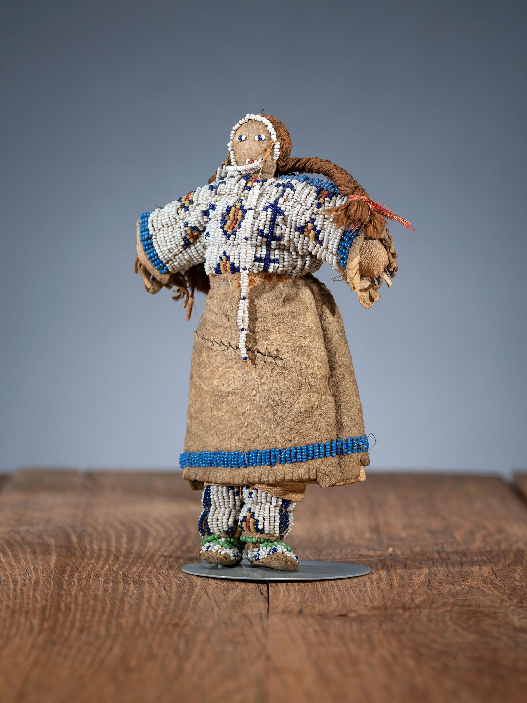 Sioux Beaded Hide Doll
