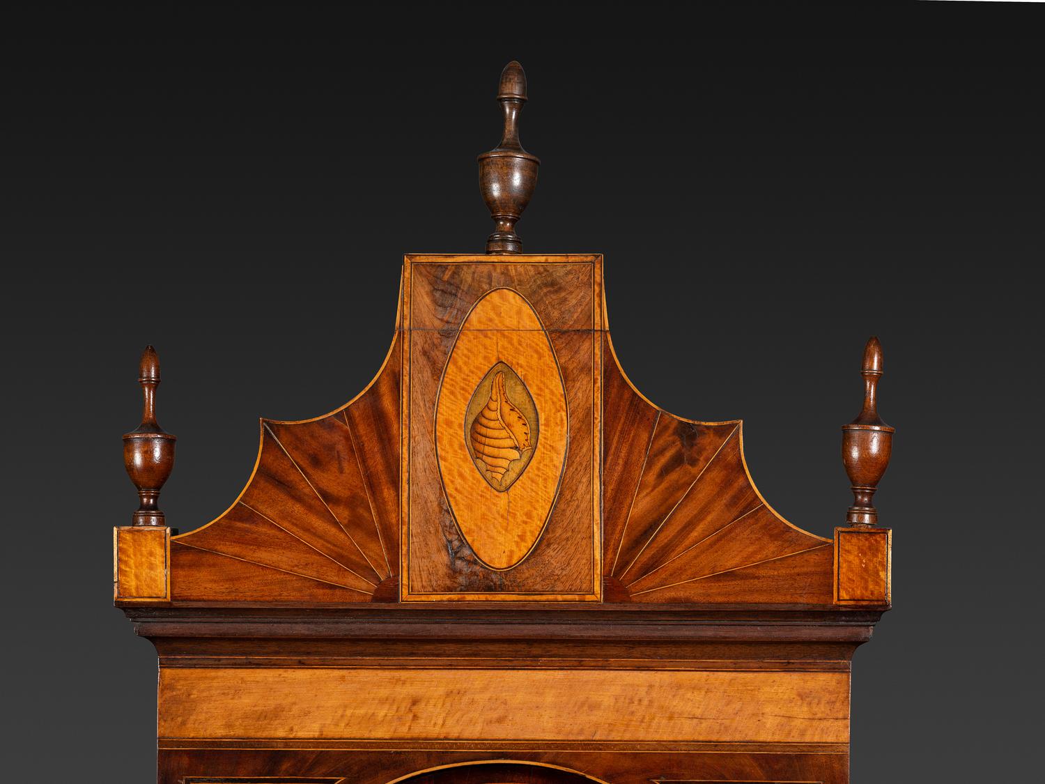A Federal Inlaid Mahogany Tall Case Clock