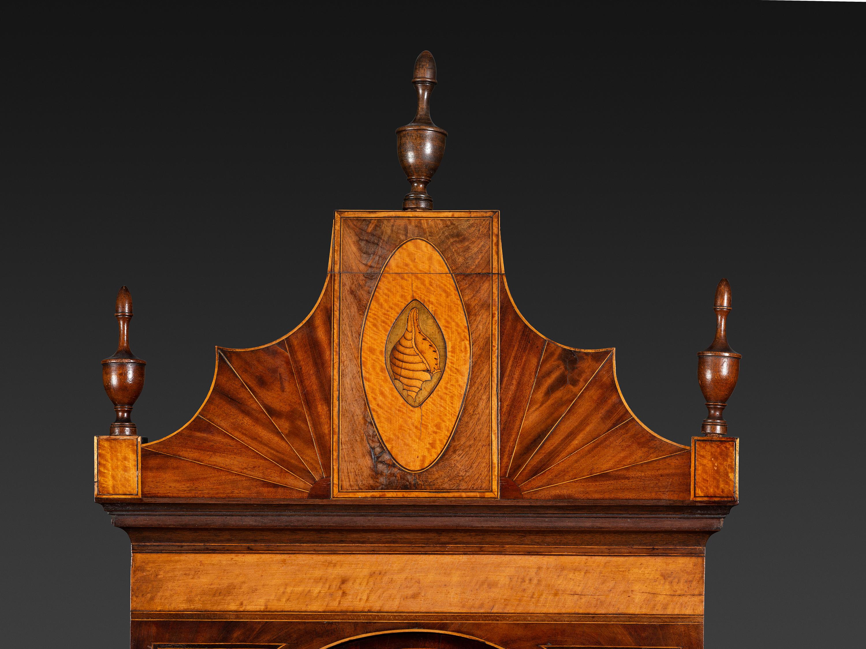 A Federal Inlaid Mahogany Tall Case Clock