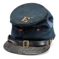 Model 1858 enlisted man's forage cap with blue 3rd Division, XI Corps badge.