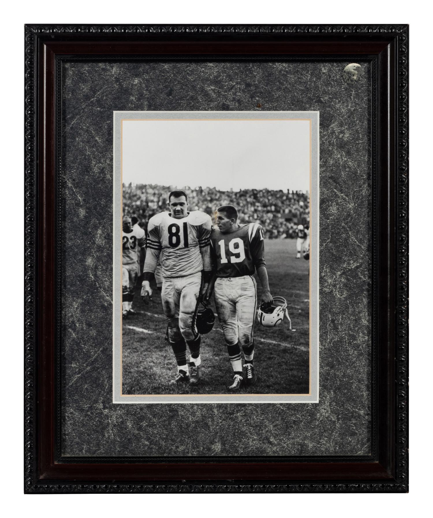 A Group of Nine Early Years of the Chicago Bears Photographs Formerly Displayed at Mike Ditka’s Restaurant.