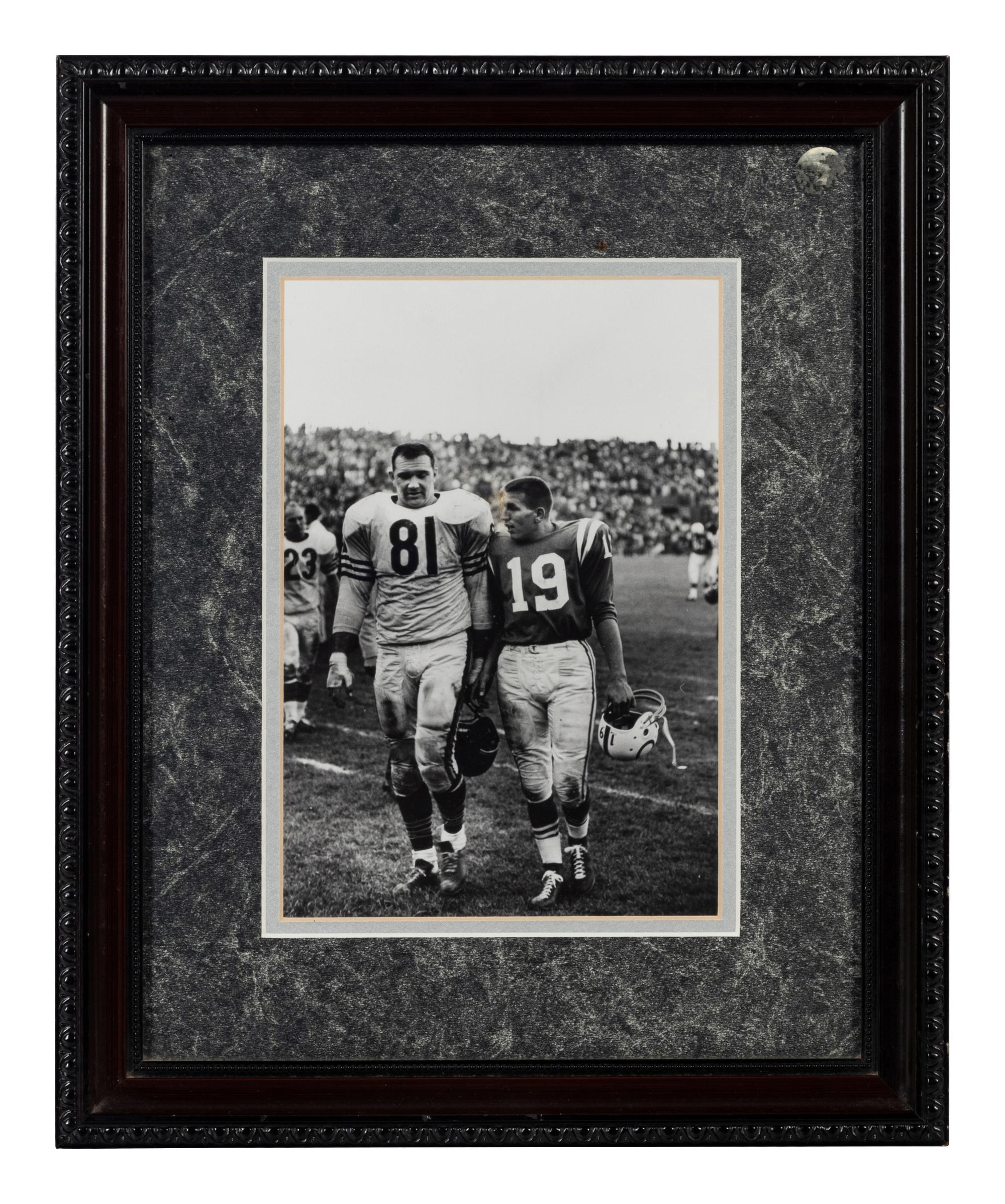 A Group of Nine Early Years of the Chicago Bears Photographs Formerly Displayed at Mike Ditka’s Restaurant.