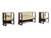 Pair of Armchairs with Settee, Model 421F Jacob & Josef Kohn, Austria