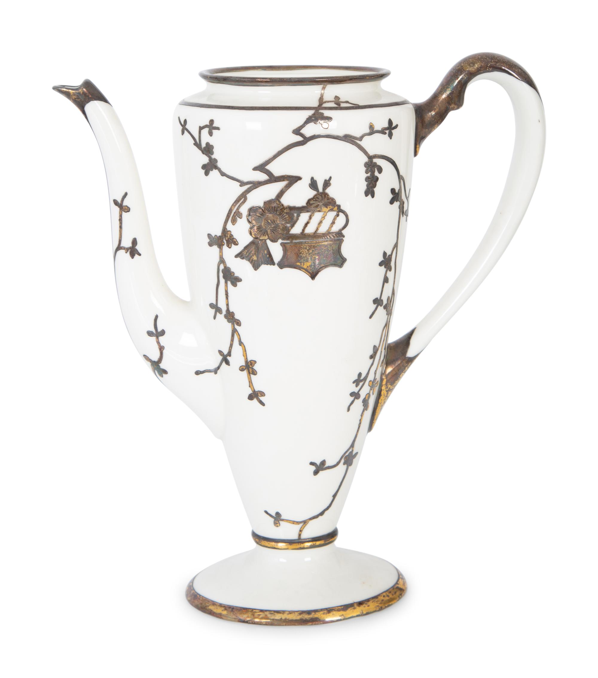 A Lenox Beleek Porcelain Overlay Dessert Service — 20TH CENTURY