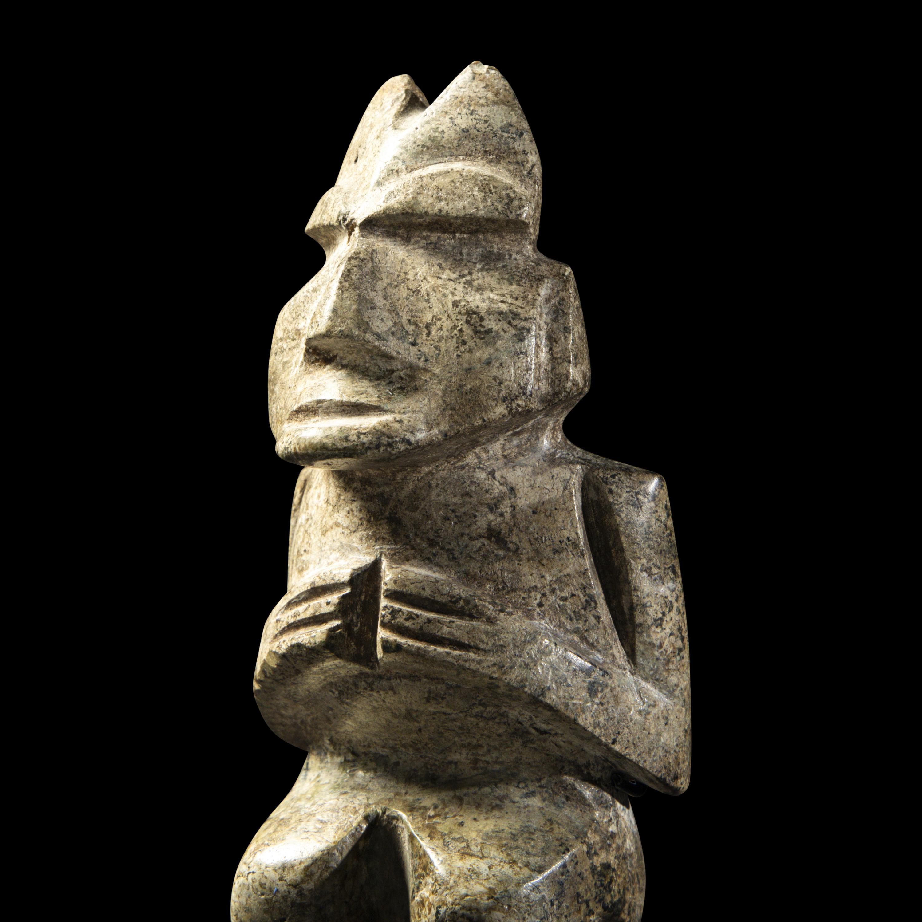A Mezcala Greenstone Seated Figure